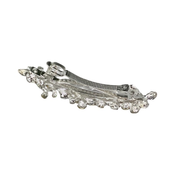 Elegant Silver Crystal Hair Clip - Picture 2 of 3